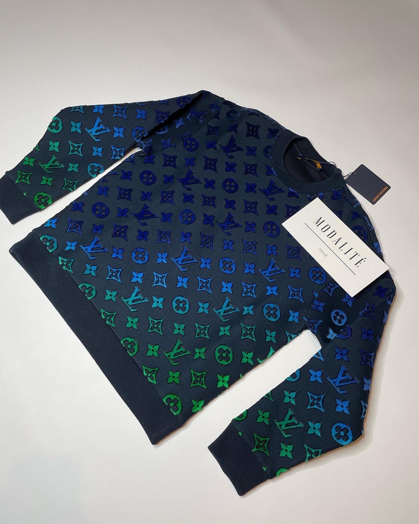 Louis Vuitton Louis Vuitton monogram sweater blue